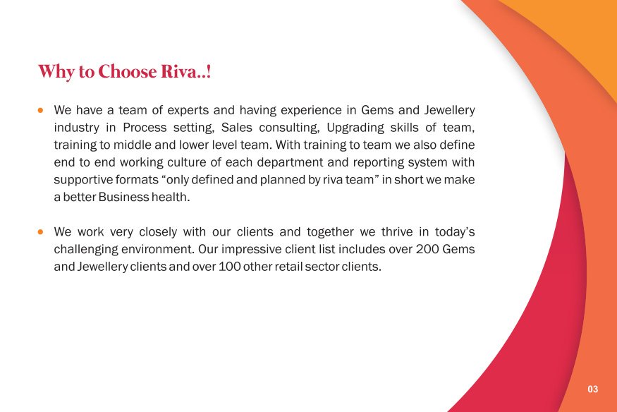 Riva company profile page 3
